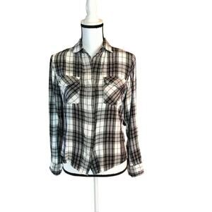 Sam Edelman Plaid Blouse Sz S
